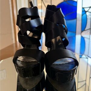 Brand: Bebe / Style: Stella Wedge / Color: Black / Size: 5B